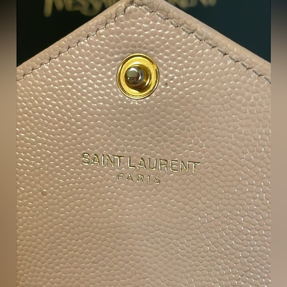 Yves Saint Laurent Blush Pink Leather Wallet - Picture 9 of 15